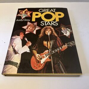 GREAT POP STARS Andy Gray 1973 Illustrated HC/DJ Chronological Collectible